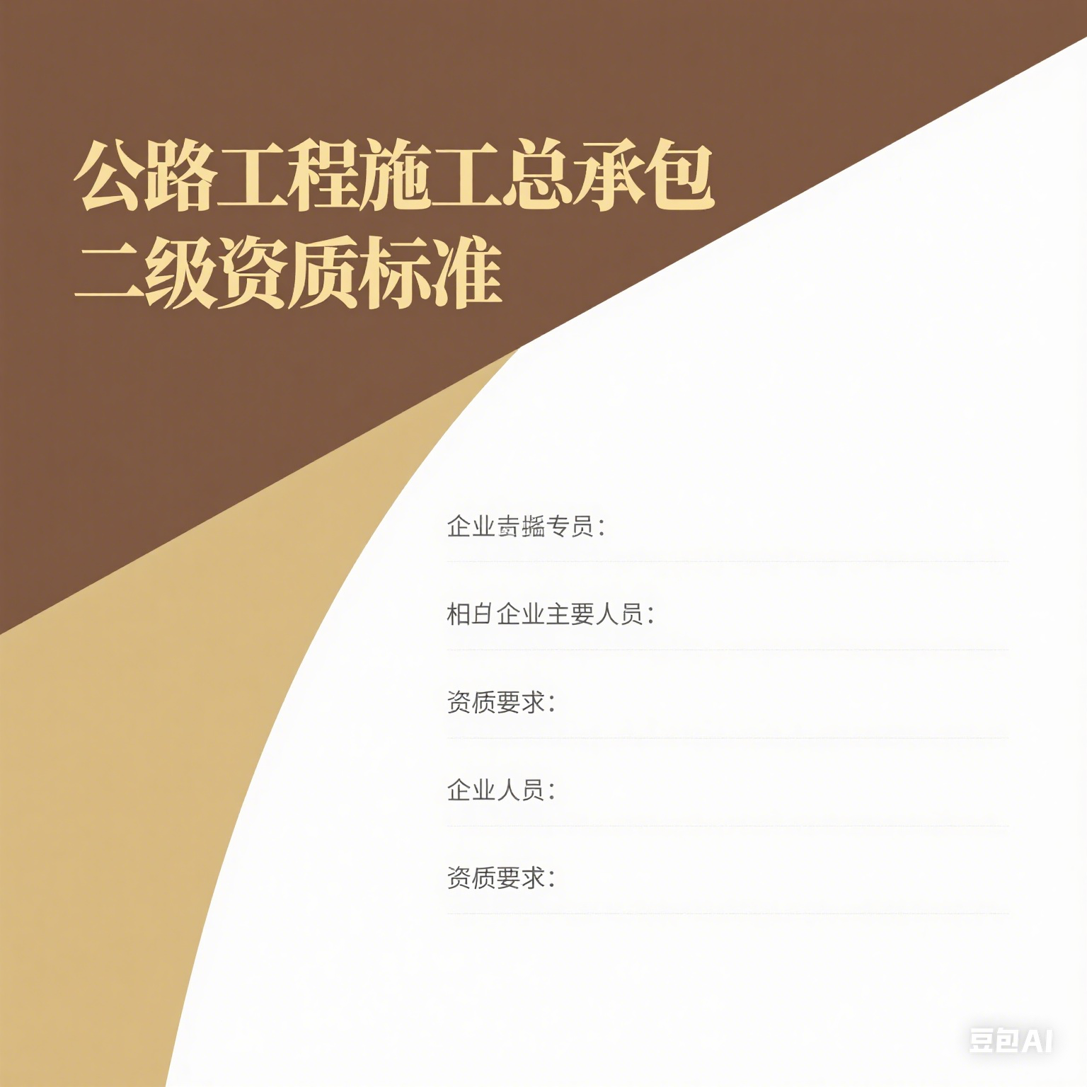 公路工程施工总承包资质标准二级资质标准